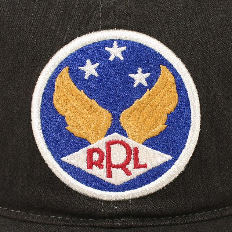 RRL Ralph Lauren (ダブル アールエル ラルフローレン)  GD BALL CAP-HAT COTTON HB TWILL - BLACK 001