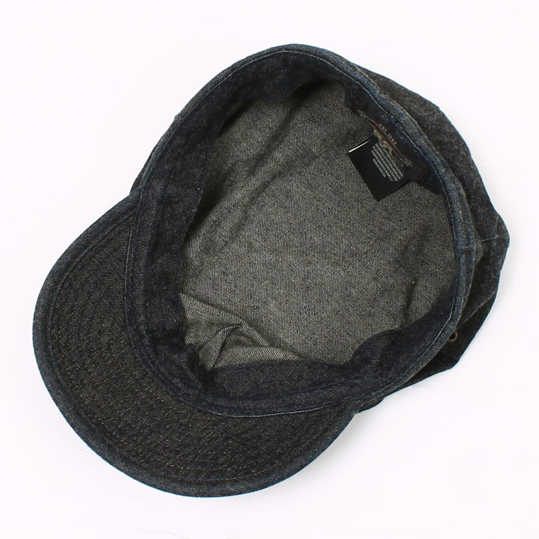 RRL Ralph Lauren (ダブル アールエル ラルフローレン)  DENIM MILTRY CAP HAT 2X1 DENIM - BLUE