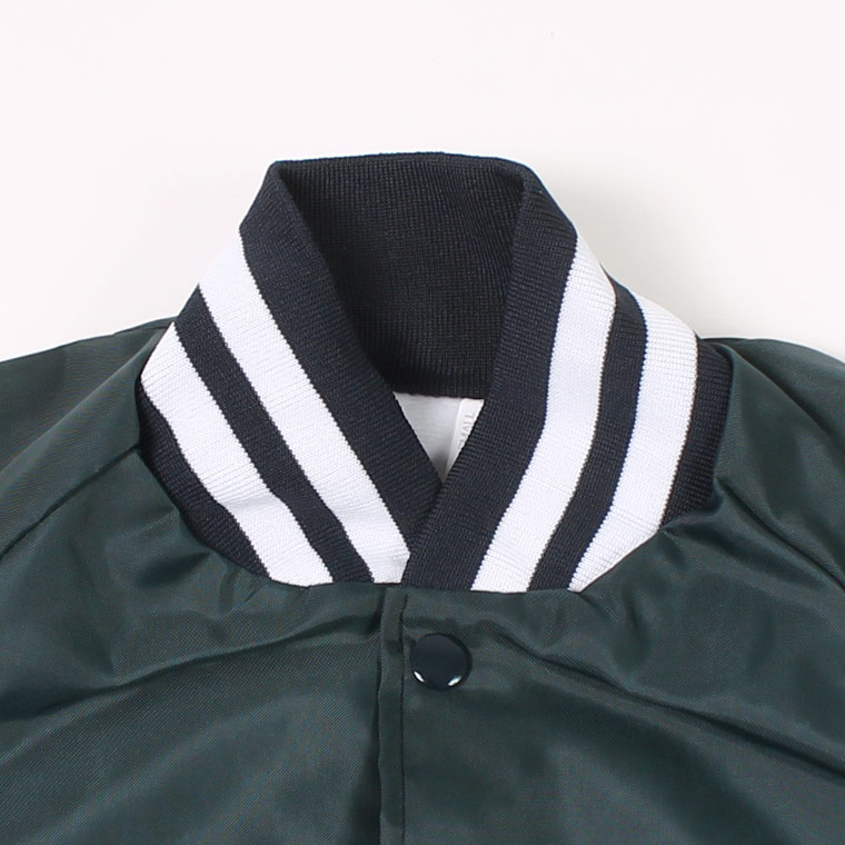 FELCO (フェルコ)  NYLON OXFORD BASEBALL AWARD JACKET W/FLANNEL LINED MADE IN USA  - NAVY W_NAVY_WHITE