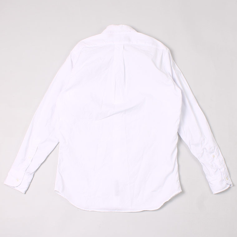 INDIVIDUALIZED SHIRTS (インディビジュアライズドシャツ)  L/S TAB COLLAR STANDARD FIT TWO PLY POPLIN SHIRT - WHITE