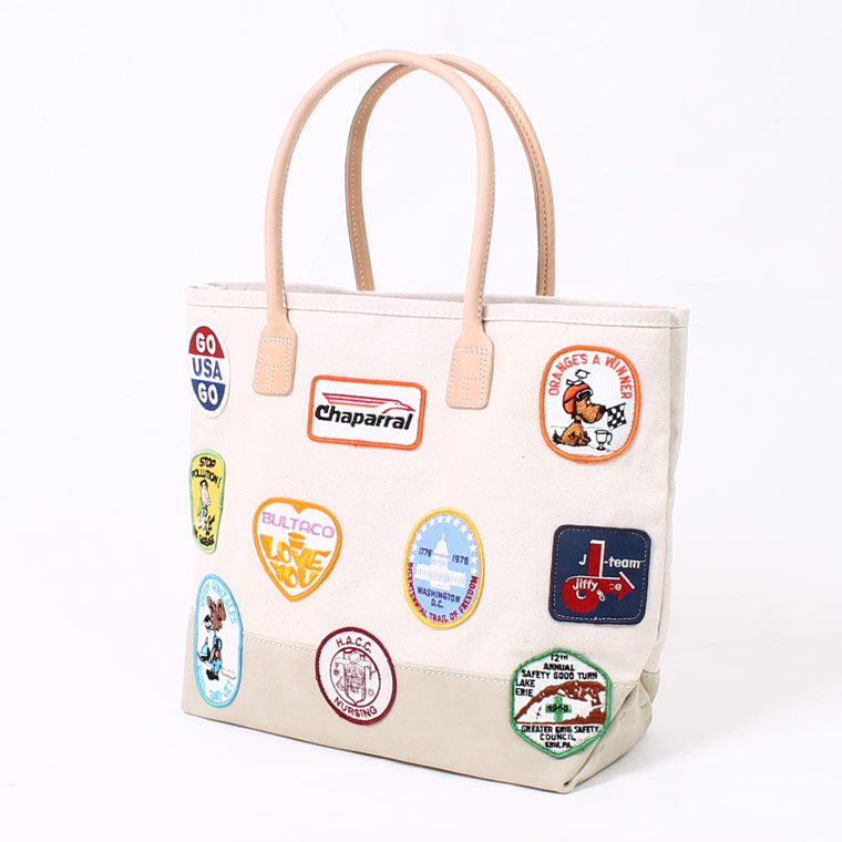 HERITAGE LEATHER (ヘリテイジレザー)  VINTAGE PATCH DAY TOTE - NATURAL_SAND SUEDE O