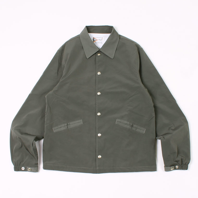 FELCO (フェルコ) SET IN SLEEVE COACH JACKET SNAP BUTTON FRONT W/FLANNEL LINING CLASSIC FIT - CHARCOAL
