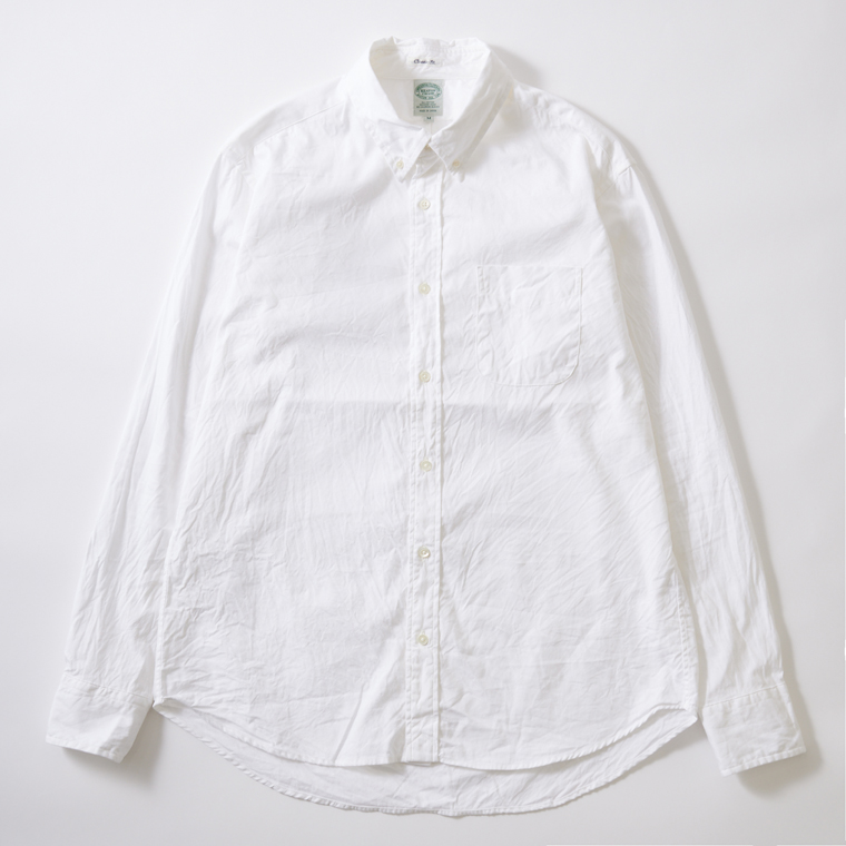 KEATON CHASE USA L/S MODIFIED CLASSIC FIT BD SHIRT PINPOINT OXFORD - WHITE