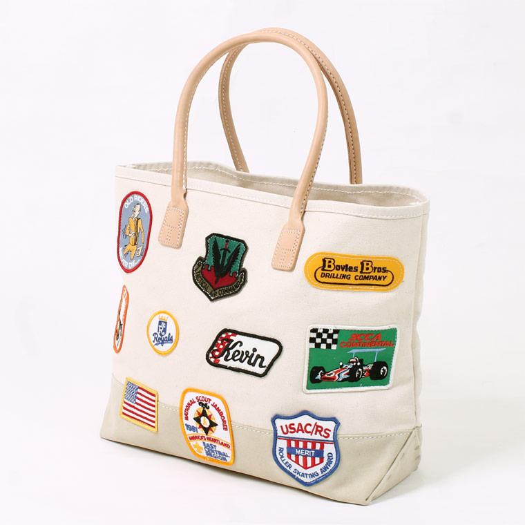 HERITAGE LEATHER (ヘリテイジレザー) VINTAGE PATCH DAY TOTE - NATURAL_SAND SUEDE A