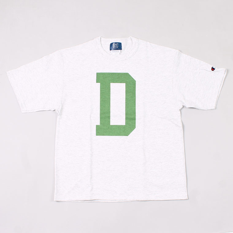 CALIFOLKS (カリフォークス) S/S INITIAL PRINT CHAMPION 7oz HEAVY T-SHIRT - SILVER GREY HEATHER_D