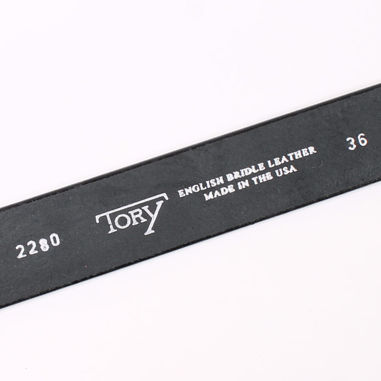 TORY LEATHER (トリーレザー)  1.25 INCH HOOF PICK BELT - BLACK_NICKEL