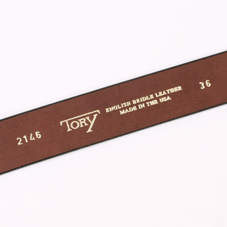 TORY LEATHER (トリーレザー)  1.25 INCH STRAP BELT - HAVANA_BRASS
