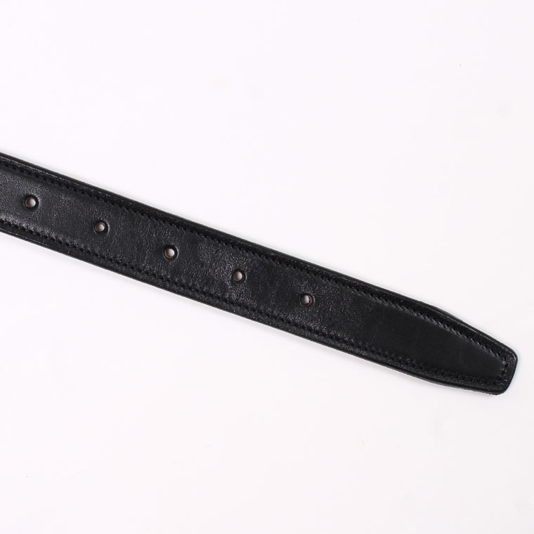 TORY LEATHER (トリーレザー)  1 INCH SPUR BUCKLE BELT - BLACK_STAINLESS STEEL