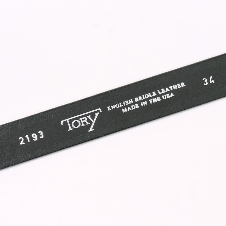 TORY LEATHER (トリーレザー)  1 INCH SNAFFLE BIT BELT WITH A 3 - PIECE SILVER BUCKLE SET - BLACK_SILVER