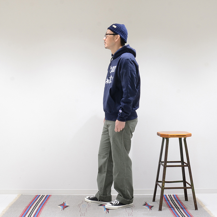 CALIFOLKS (カリフォークス)  CHAMPION REVERSE WEAVE HOODED PULLOVER SWEAT - OCEAN STATE_NAVY