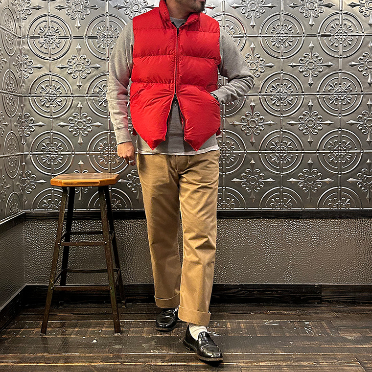 CRESCENT DOWN WORKS (クレセントダウンワークス)  NORTH BY NORTHWEST VEST SF_SF - RED_RED