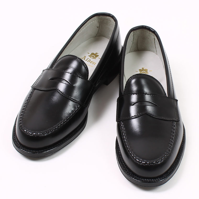 ALDEN (オールデン) CALF PENNY LOAFER WIDTH:D - BLACK 981 ペニー