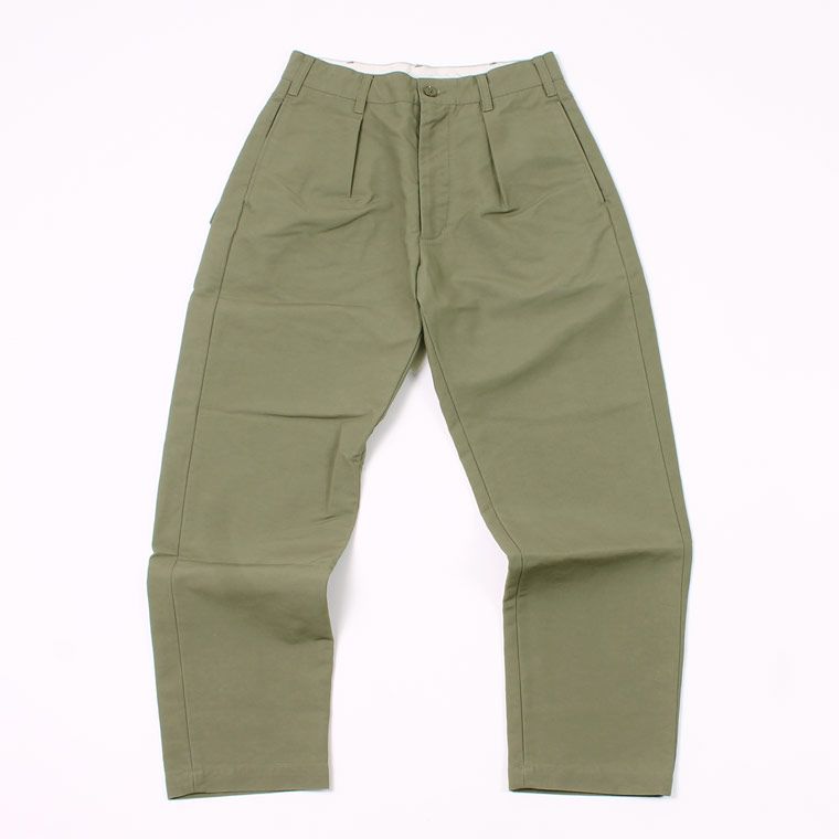 ENGINEERED GARMENTS(エンジニアドガーメンツ) CARLYLE PANT COTTON DOUBLE CLOTH - OLIVE