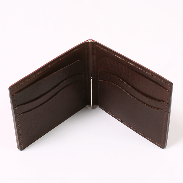 KC'S LEATHER CRAFT (ケイシイズレザークラフト)  MONEY CLIP CAVALLO CORDOVAN - RED