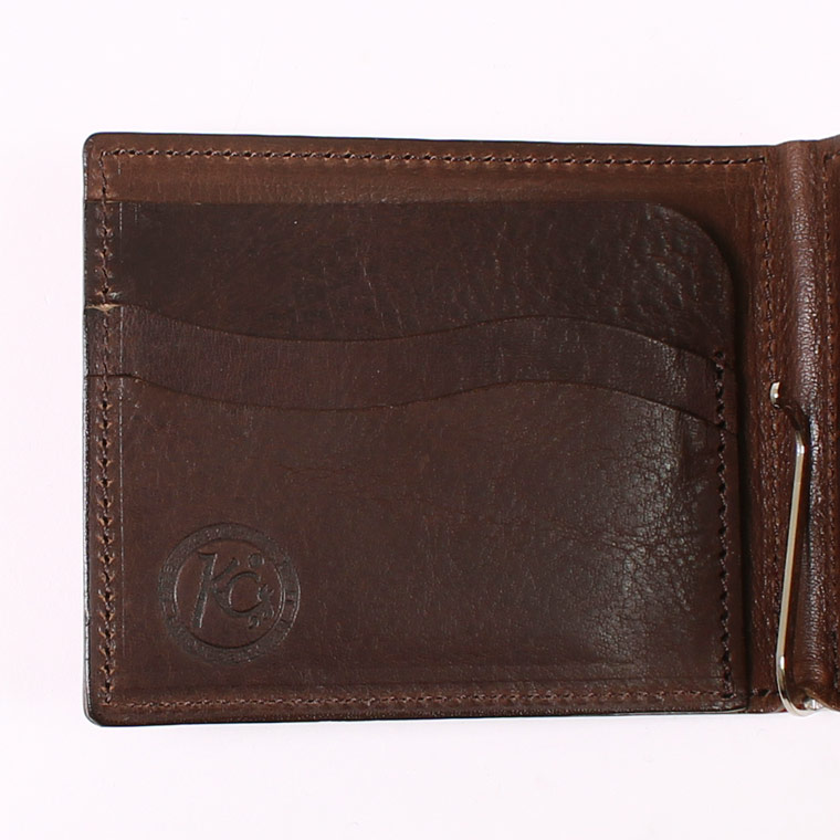KC'S LEATHER CRAFT (ケイシイズレザークラフト)  MONEY CLIP CAVALLO CORDOVAN - RED