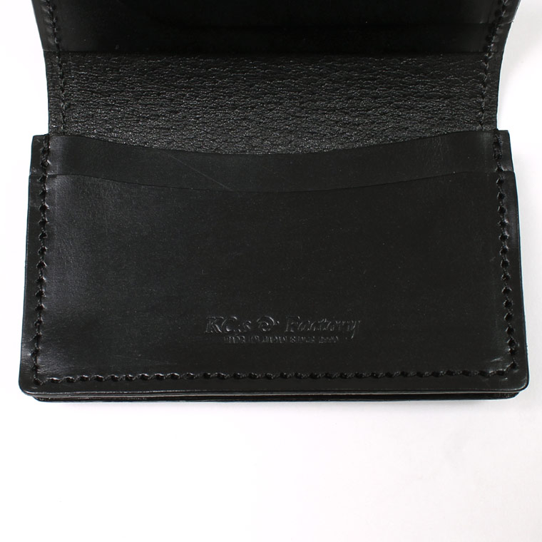 KC'S LEATHER CRAFT (ケイシイズレザークラフト)  BOX CARD CASE BRIDLE LEATHER - BLACK