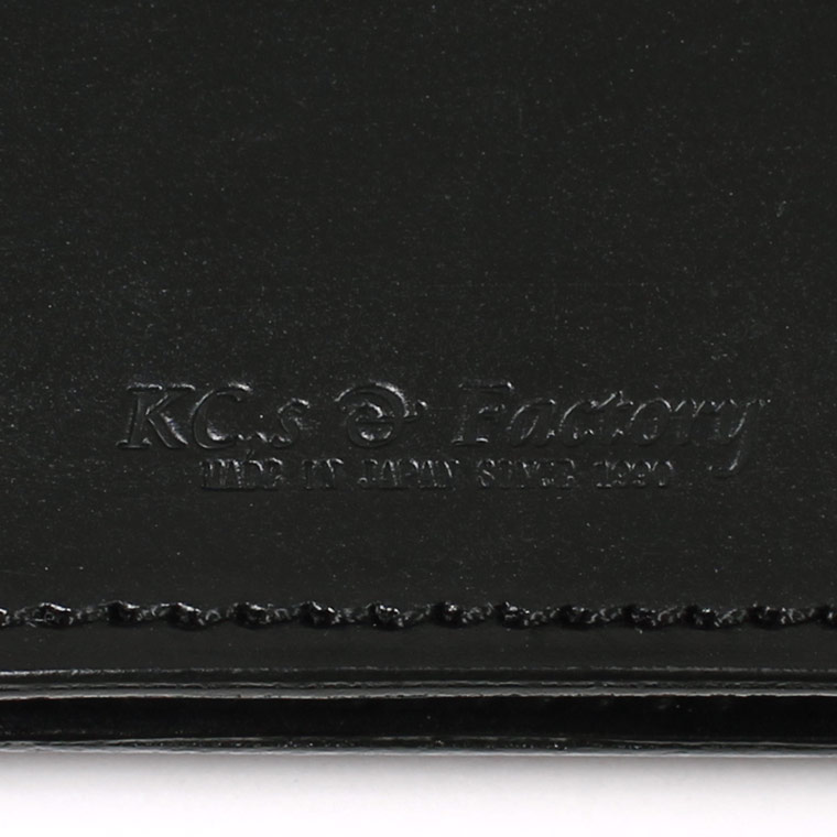 KC'S LEATHER CRAFT (ケイシイズレザークラフト)  BOX CARD CASE BRIDLE LEATHER - BLACK