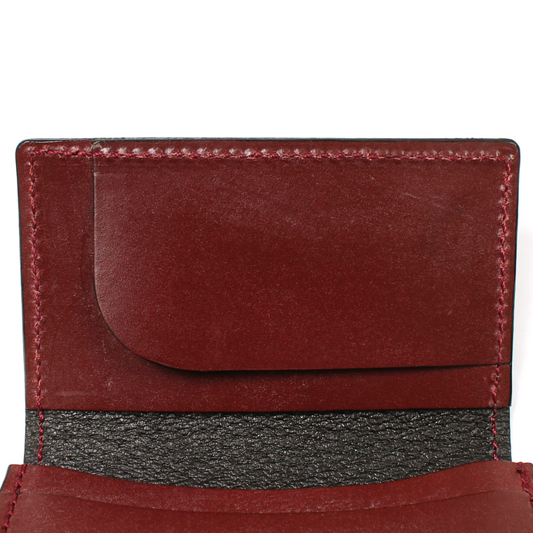 KC'S LEATHER CRAFT (ケイシイズレザークラフト)  BOX CARD CASE BRIDLE LEATHER - WINE