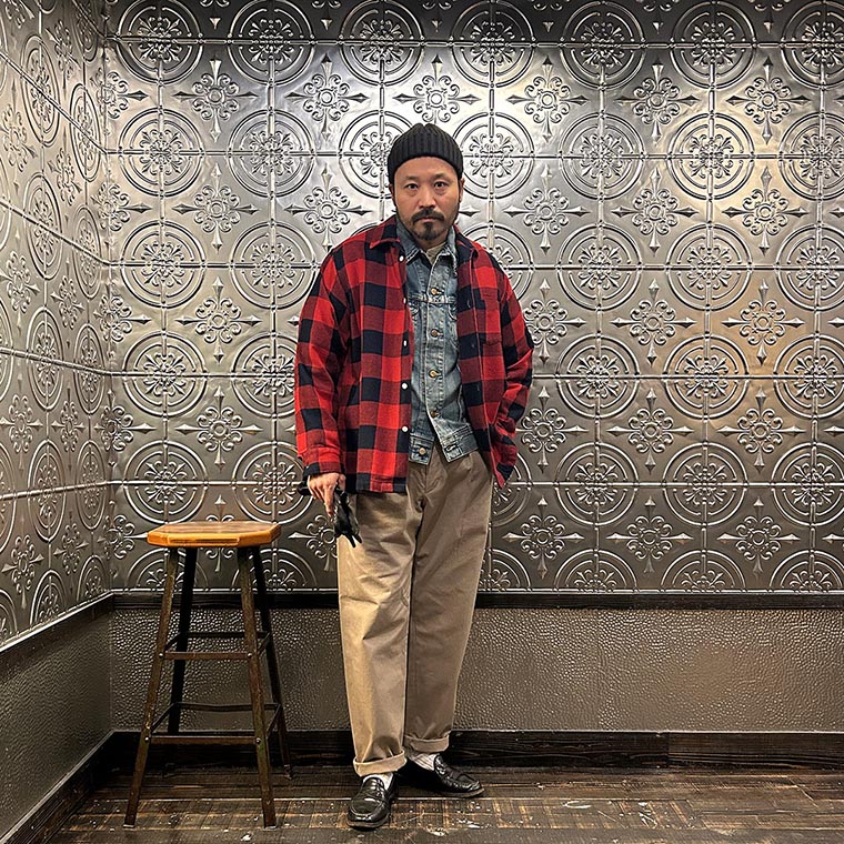 WORKERS (ワーカーズ) FLANNEL OPEN COLLAR SHIRT BUFFALO CHECK