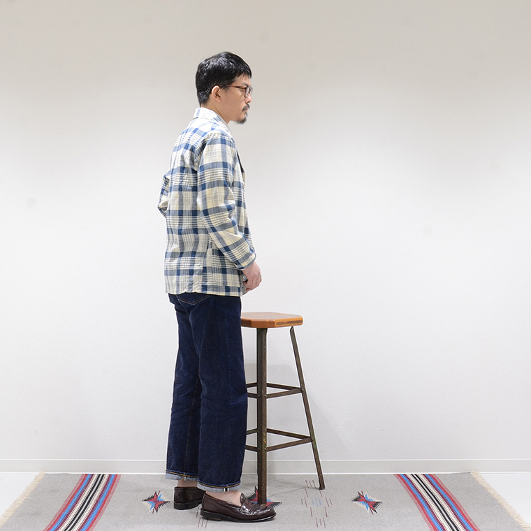WORKERS (ワーカーズ)  RELAX JACKET - BLUE MADRAS
