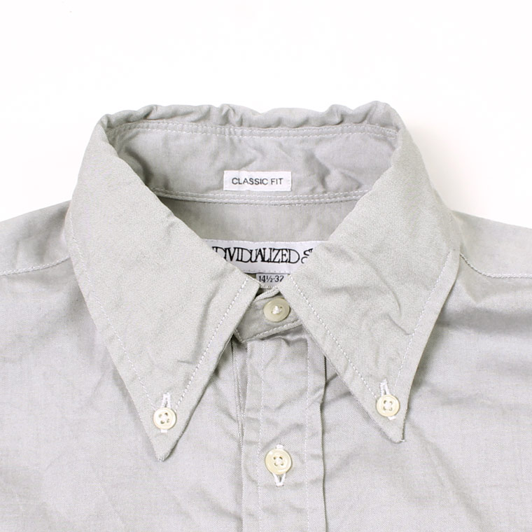 INDIVIDUALIZED SHIRT (インディビジュアライズドシャツ)  L/S BD PULLOVER CLASSIC FIT PINPOINT OXFORD SHIRT - GREY