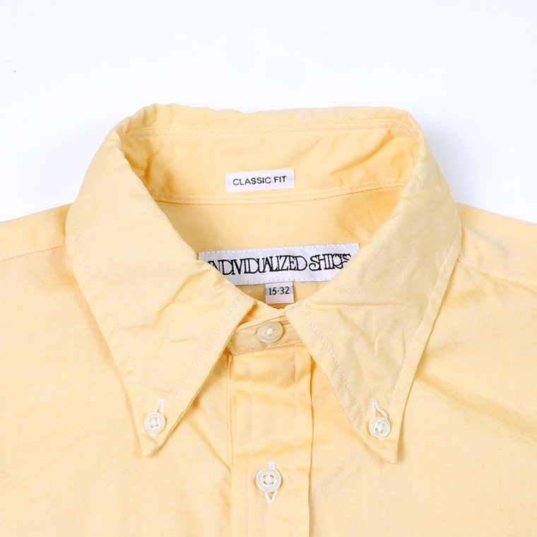 INDIVIDUALIZED SHIRT (インディビジュアライズドシャツ)  L/S BD PULLOVER CLASSIC FIT PINPOINT OXFORD SHIRT - YELLOW