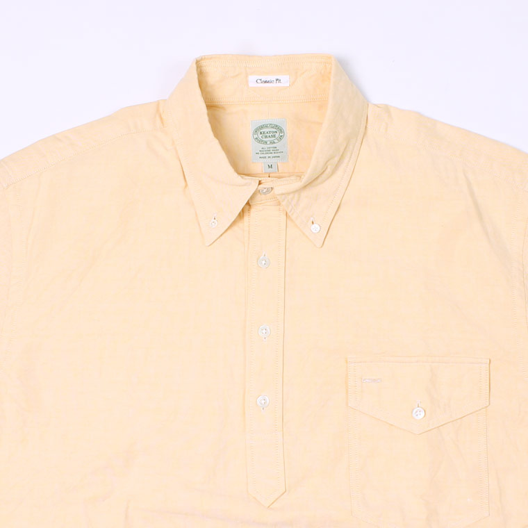 KEATON CHASE USA L/S CLASSIC FIT PULLOVER BD SHIRT PREMIUM OXFORD - YELLOW