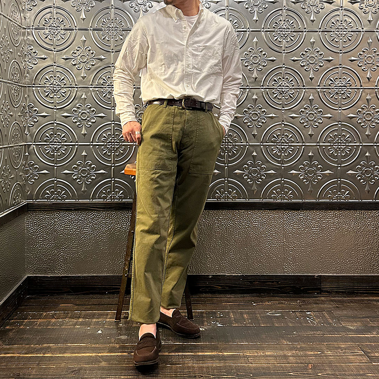 East Harbour Surplus (イーストハーバーサープラス) TRUNK WASHED FATIGUE PANT - GREEN