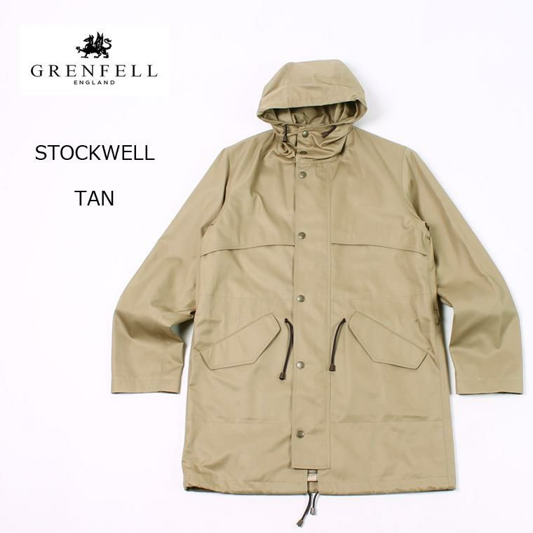 即出荷 GRENFELL STOCKWELL グレンフェルフーデッドコート 黒 36