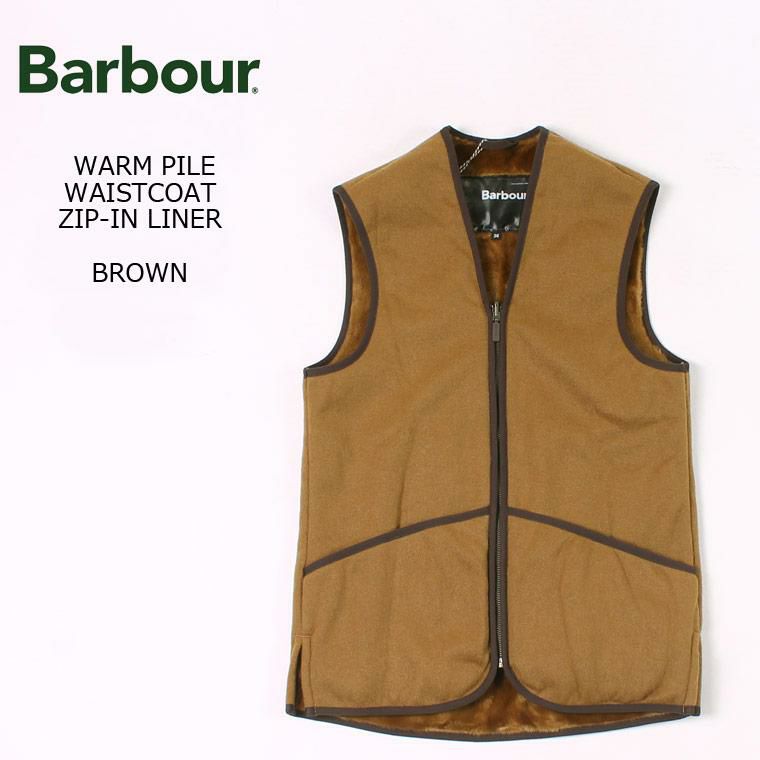 BARBOUR (バブァー,バーブァー,バブアー) MLI0004 WARM PILE WAISTCOAT ZIP-IN LINER ベスト 通販