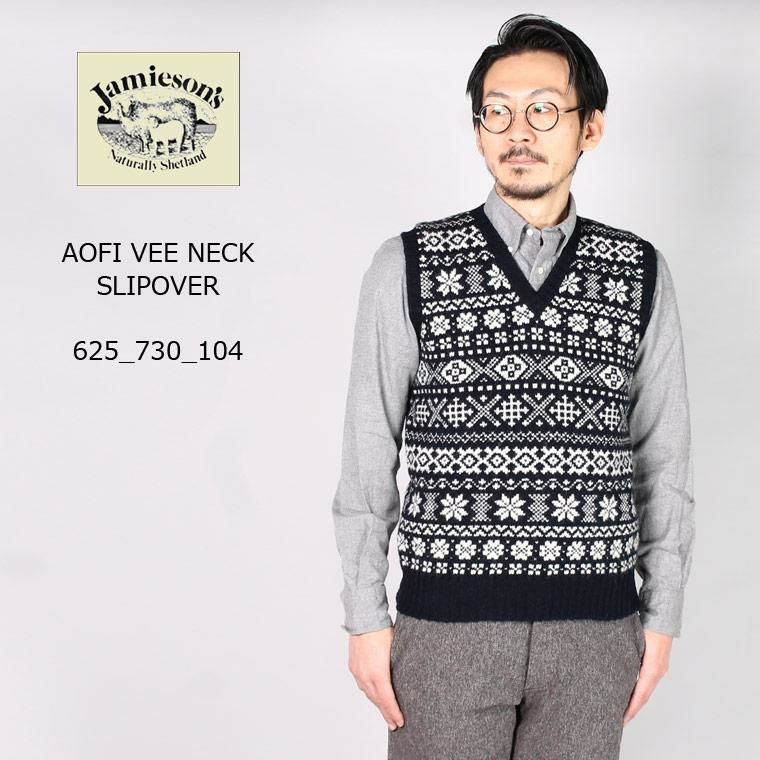 JAMIESON'S (ジャミーソンズ) AOFI VEE NECK SLIPOVER Vネック フェア