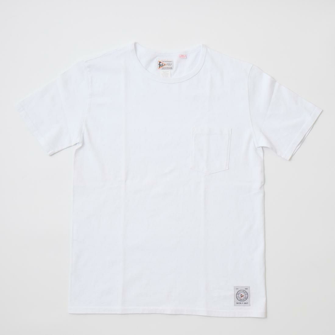 フェルコのアメリカ製ポケットＴシャツ、カラーはホワイト
