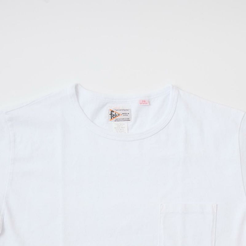 フェルコのアメリカ製ポケットＴシャツ、カラーはホワイト