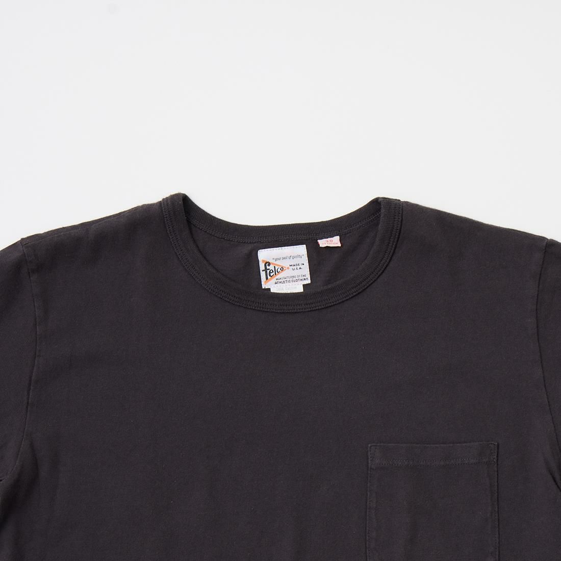 フェルコのアメリカ製ポケットＴシャツ、カラーはブラック