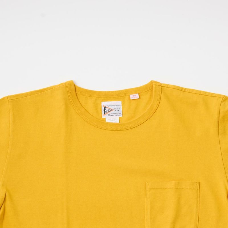フェルコのアメリカ製ポケットＴシャツ、カラーはマスタード