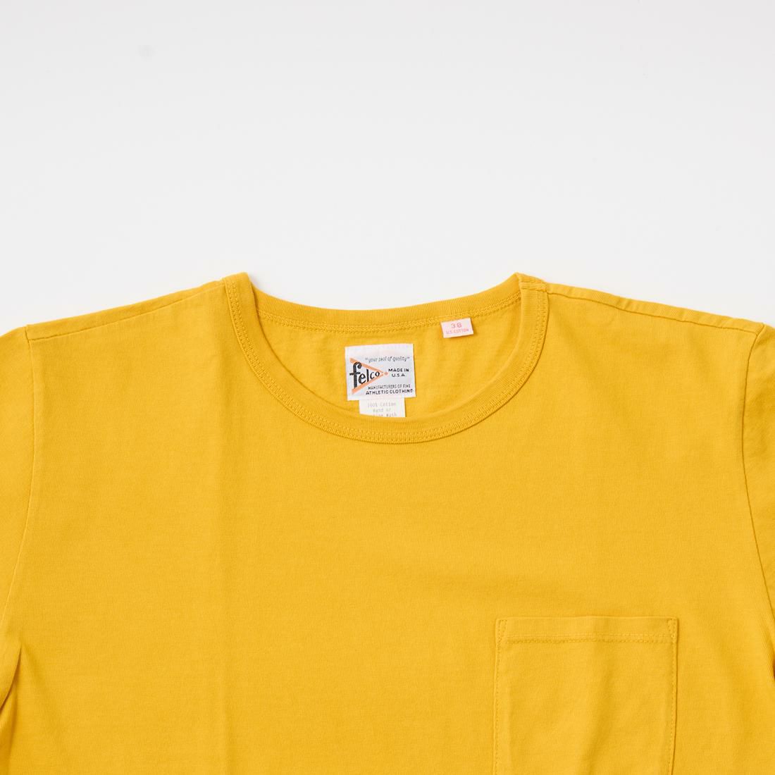 フェルコのアメリカ製ポケットＴシャツ、カラーはマスタード