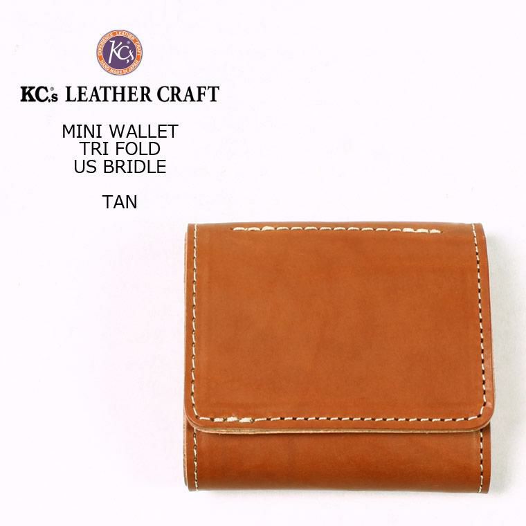 KC'S LEATHER CRAFT (ケイシイズレザークラフト) MINI WALLET TRI FOLD