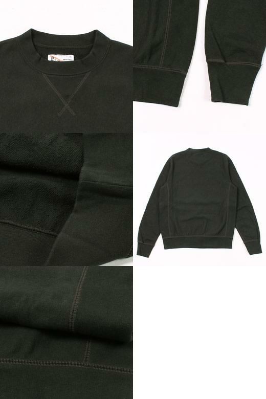 FELCO (フェルコ) L/S INVERSE WEAVE V GUSSET SWEAT 12oz LT