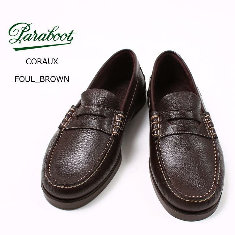 PARABOOT (パラブーツ) CORAUX - FOUL BROWN コロー ローファー メンズ