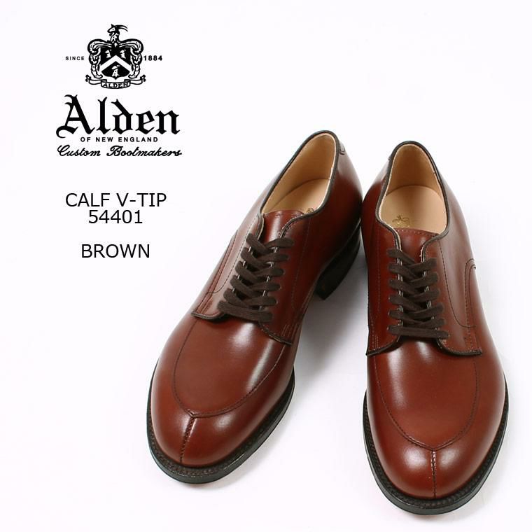 ALDEN (オールデン) CALF V-TIP 54401 Vチップ カーフレザー 短靴 Explorer別注 通販