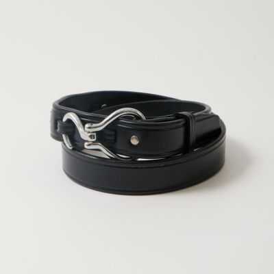 TORY LEATHER (トリーレザー)  1.25 INCH HOOF PICK BELT - BLACK_NICKEL