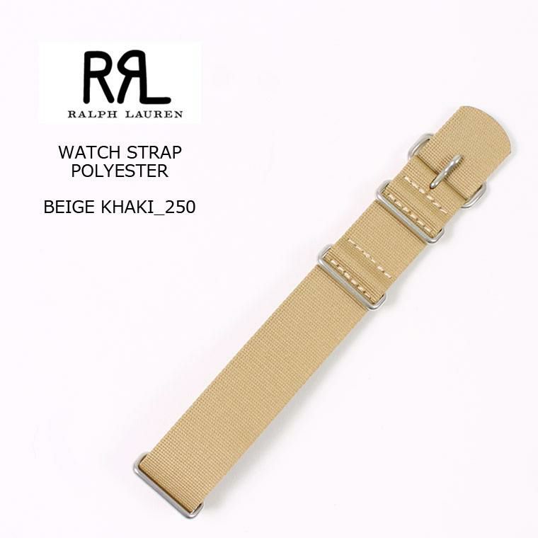 RRL(ﾀﾞﾌﾞﾙｱｰﾙｴﾙ)の小物グッズ、ミリタリーベースのウォッチストラップ