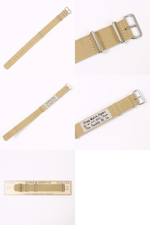 RRL(ﾀﾞﾌﾞﾙｱｰﾙｴﾙ)の小物グッズ、ミリタリーベースのウォッチストラップ