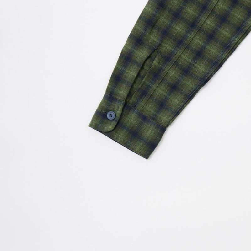 【新品】RRL ダブルアールエル ネルシャツ L 緑ｘ黒 正規取扱店] RRL Ralph Lauren (ダブル アールエル ラルフ
