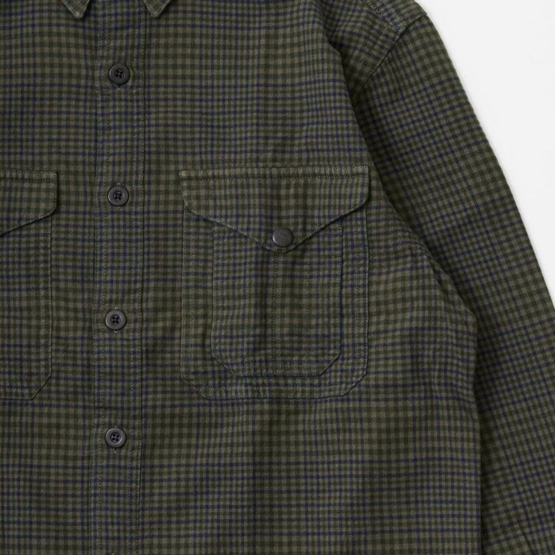 RRL(ﾀﾞﾌﾞﾙｱｰﾙｴﾙ)のチェック柄の長袖コットンワークシャツ