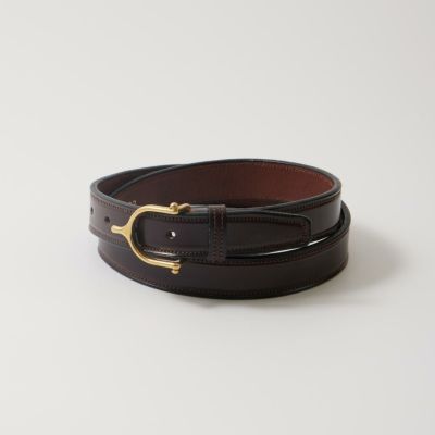 TORY LEATHER (トリーレザー)  1 INCH SPUR BUCKLE BELT - HAVANA_BRASS