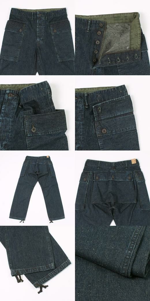 RRL(ﾀﾞﾌﾞﾙｱｰﾙｴﾙ)の春夏モデル、日本製デニムを使用したカーゴパンツ