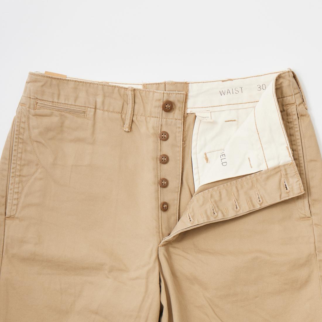 2023年春に新しく入荷したRRL(ﾀﾞﾌﾞﾙｱｰﾙｴﾙ)のショーツのボタンフライ