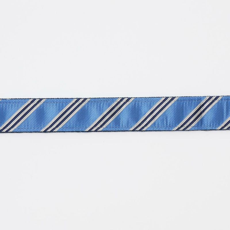 コットンキャンバスの上にシルクのネクタイが装飾されたベルト