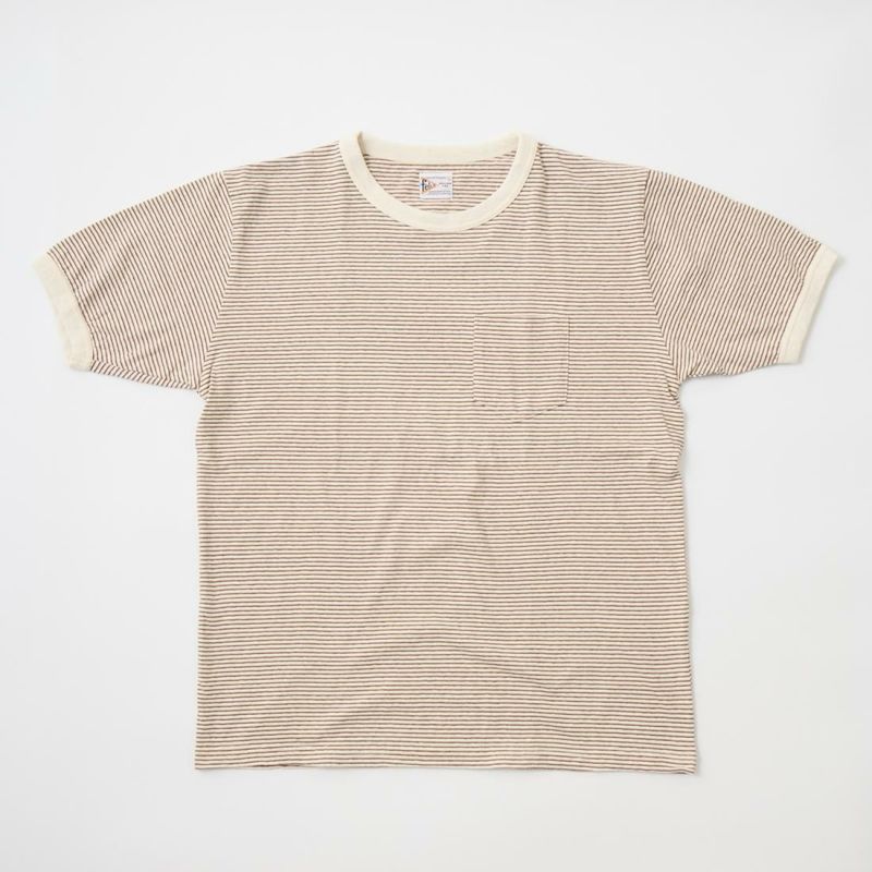 FELCO フェルコ,リンガーネック ナローストライプ ポケットTシャツ 日本製  アメカジ メンズファッション,通販 通信販売